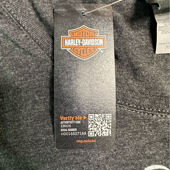 HARLEY Davidson Bar & Shield West Virginia Short Sleeve Tee Dark Gray Sz XS NWT - Picture 5 of 10